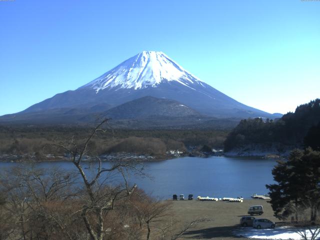 精進湖からの富士山
