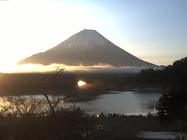 精進湖からの富士山