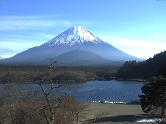 精進湖からの富士山