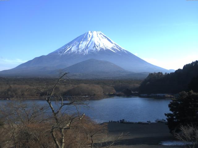 精進湖からの富士山