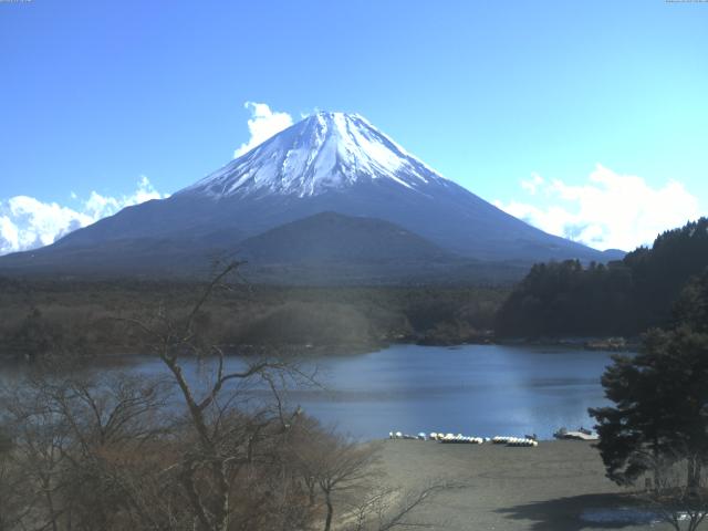 精進湖からの富士山