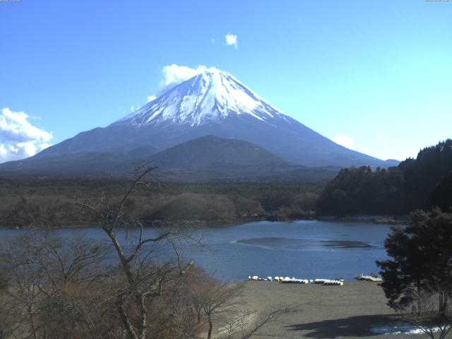 精進湖からの富士山
