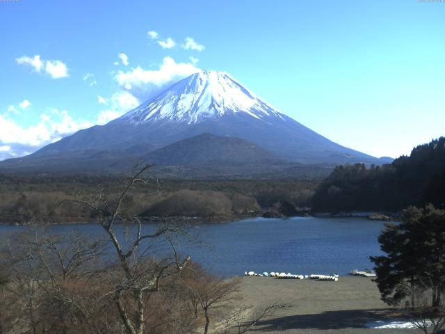 精進湖からの富士山