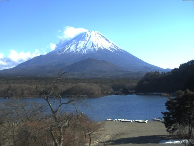 精進湖からの富士山