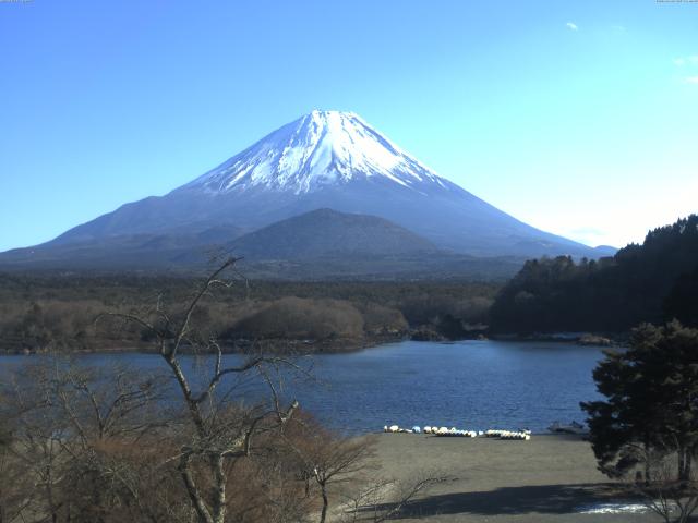 精進湖からの富士山