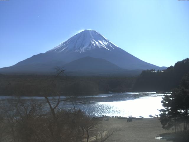 精進湖からの富士山