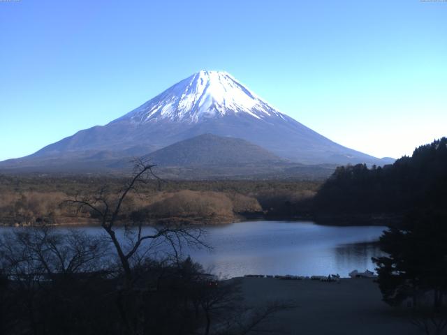 精進湖からの富士山