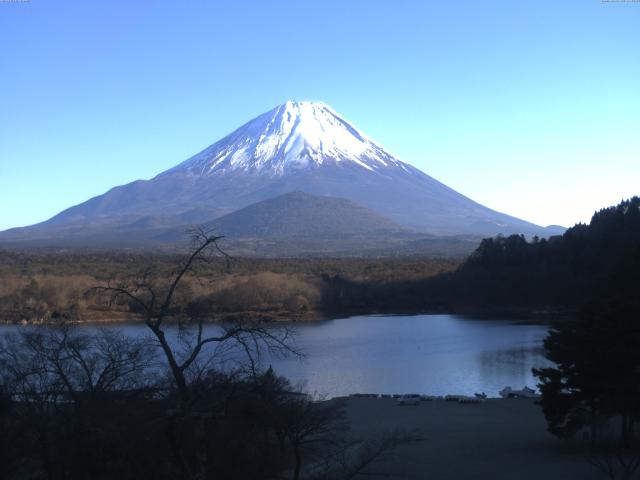 精進湖からの富士山