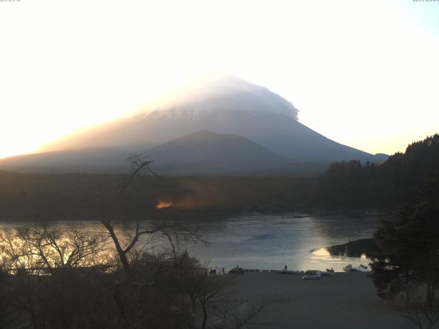 精進湖からの富士山