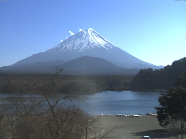 精進湖からの富士山