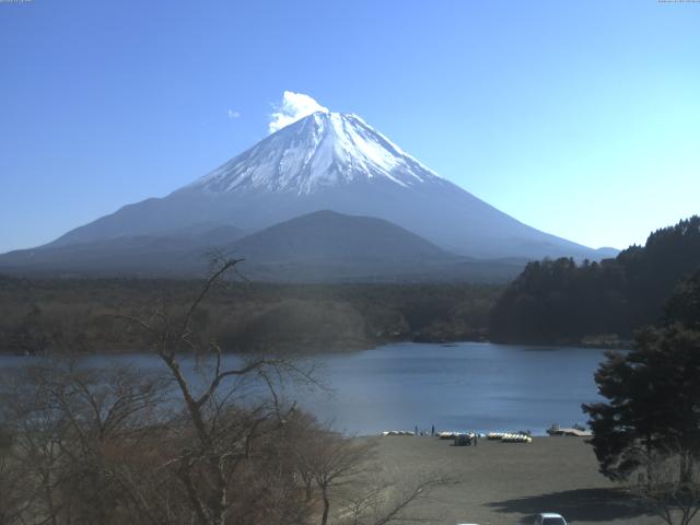精進湖からの富士山
