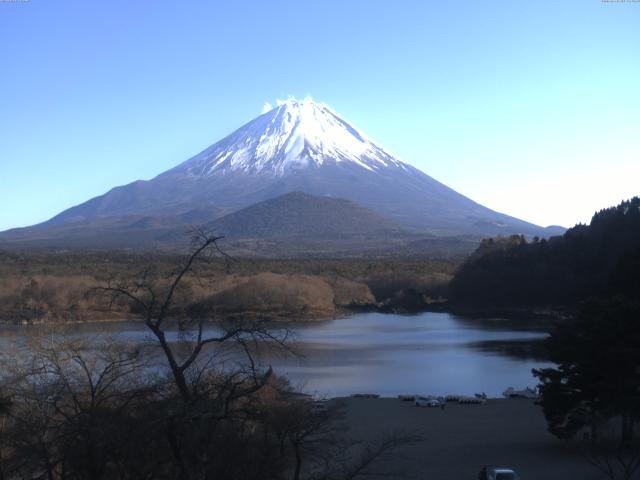 精進湖からの富士山