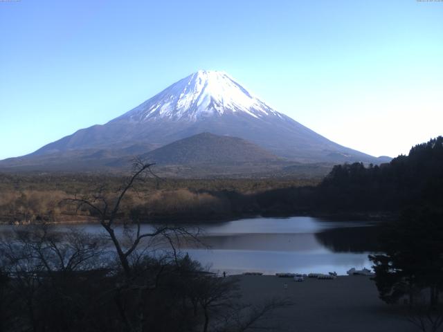 精進湖からの富士山