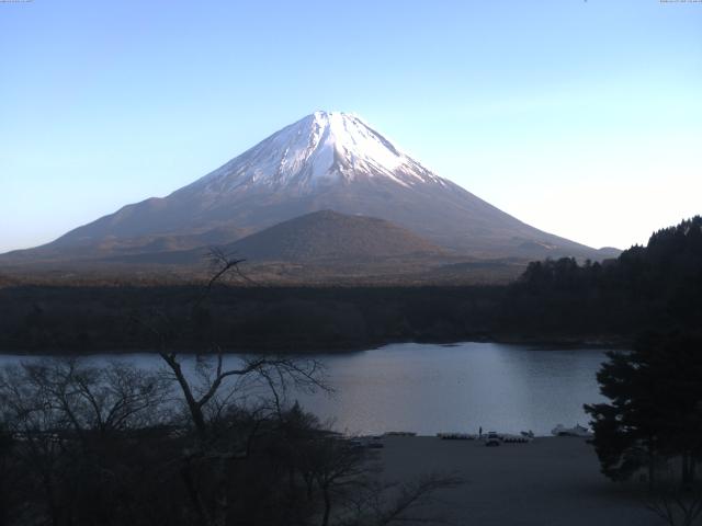 精進湖からの富士山