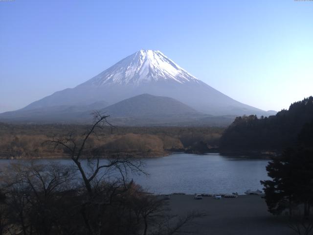 精進湖からの富士山
