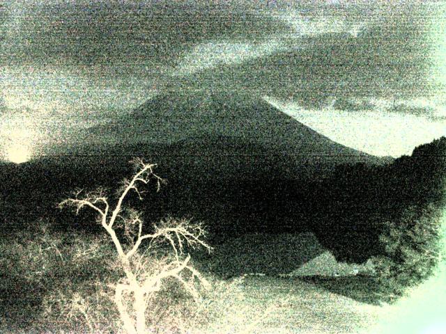 精進湖からの富士山