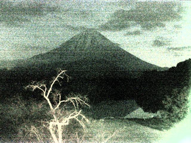 精進湖からの富士山