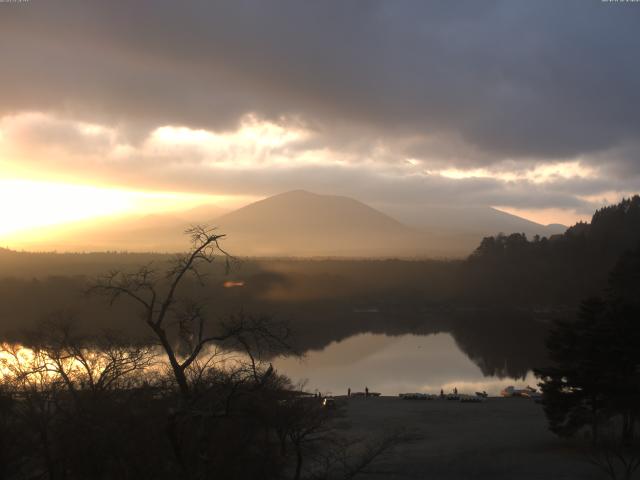 精進湖からの富士山