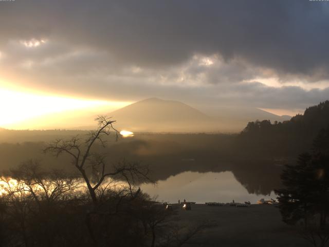 精進湖からの富士山
