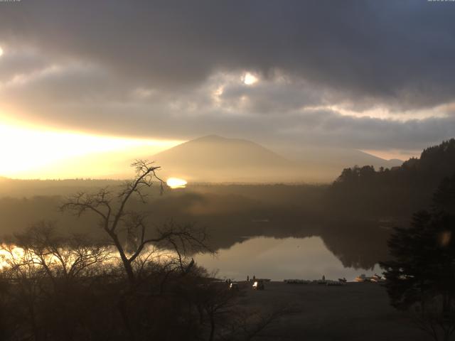 精進湖からの富士山