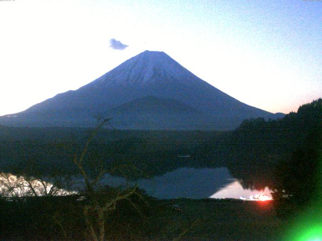 精進湖からの富士山