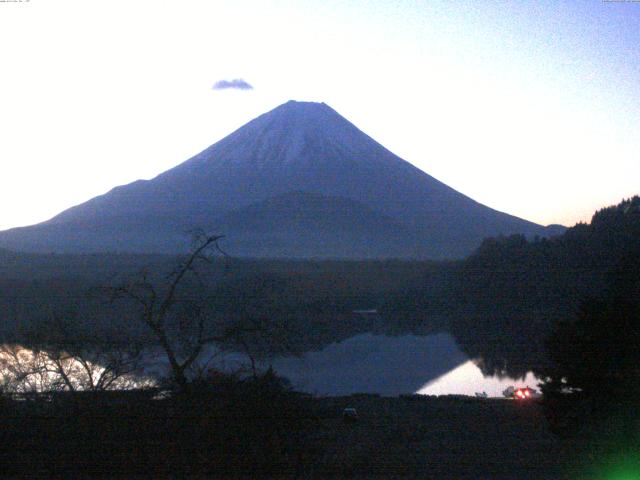 精進湖からの富士山
