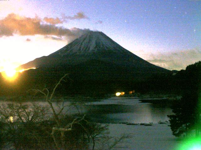 精進湖からの富士山