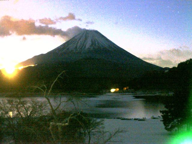 精進湖からの富士山