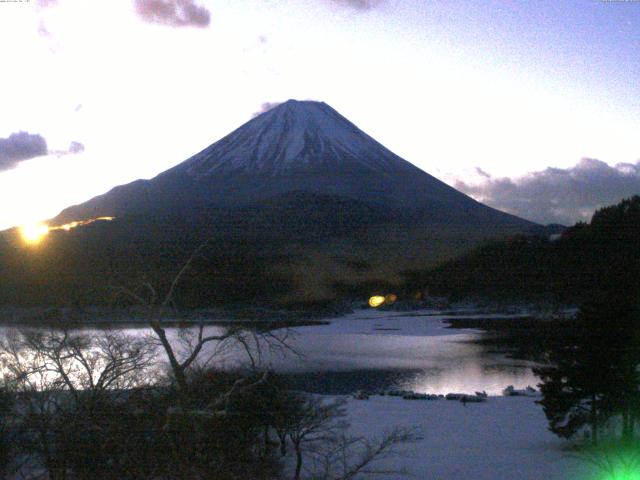 精進湖からの富士山
