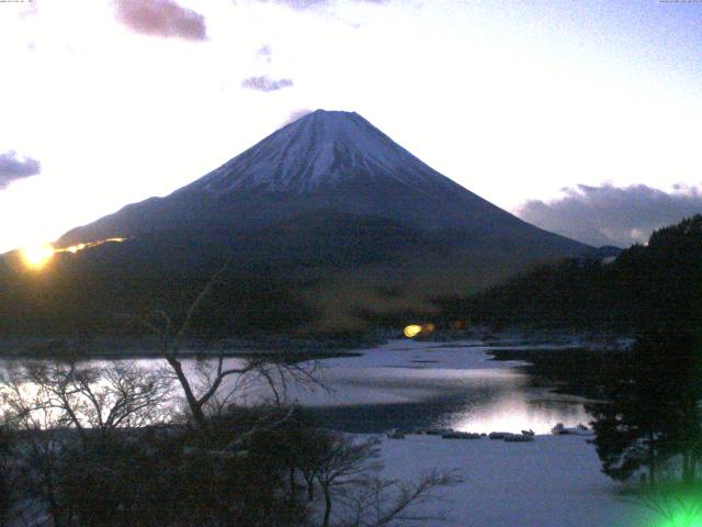 精進湖からの富士山