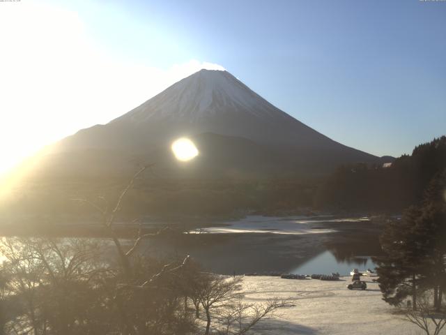 精進湖からの富士山