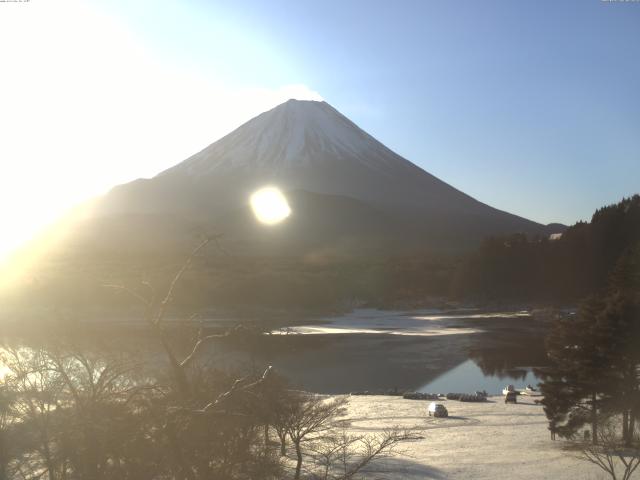 精進湖からの富士山