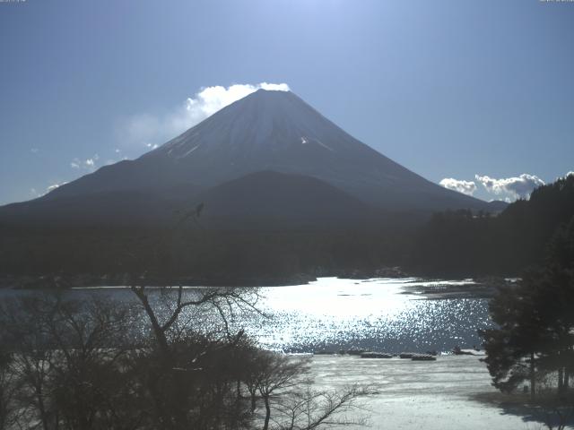 精進湖からの富士山