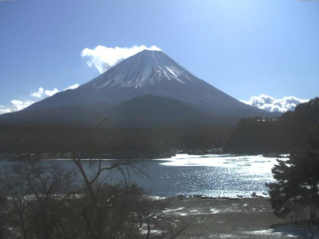 精進湖からの富士山