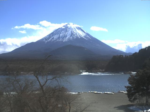 精進湖からの富士山