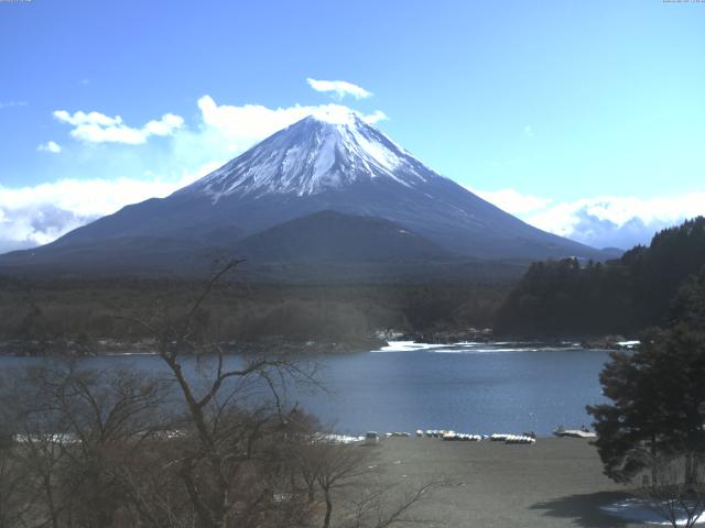 精進湖からの富士山
