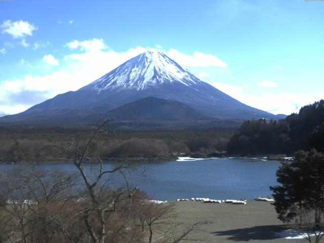 精進湖からの富士山