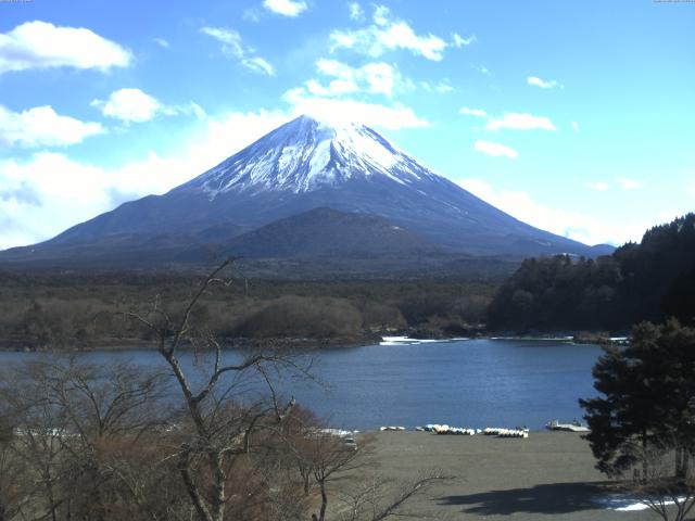 精進湖からの富士山