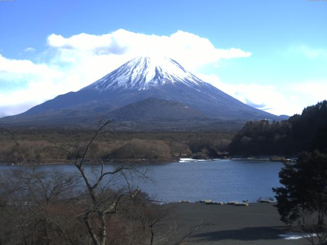 精進湖からの富士山