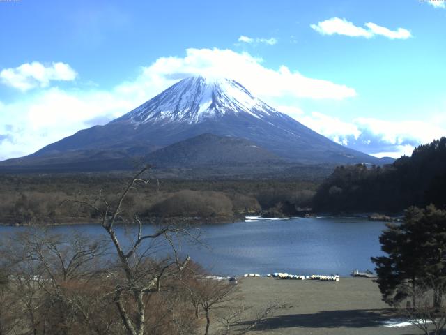 精進湖からの富士山