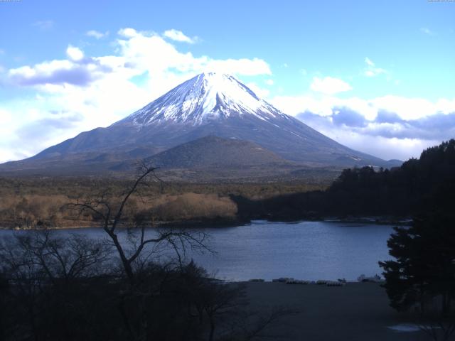 精進湖からの富士山
