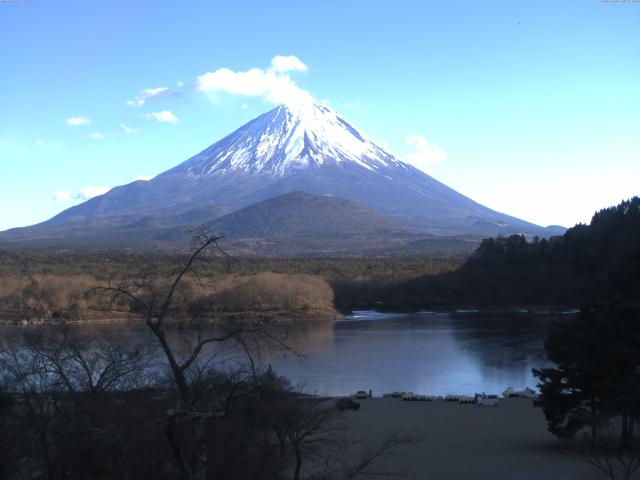 精進湖からの富士山