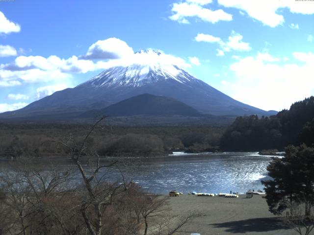 精進湖からの富士山