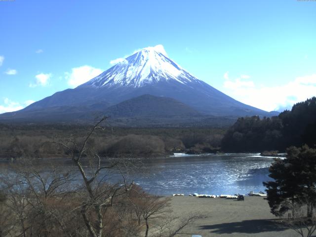 精進湖からの富士山
