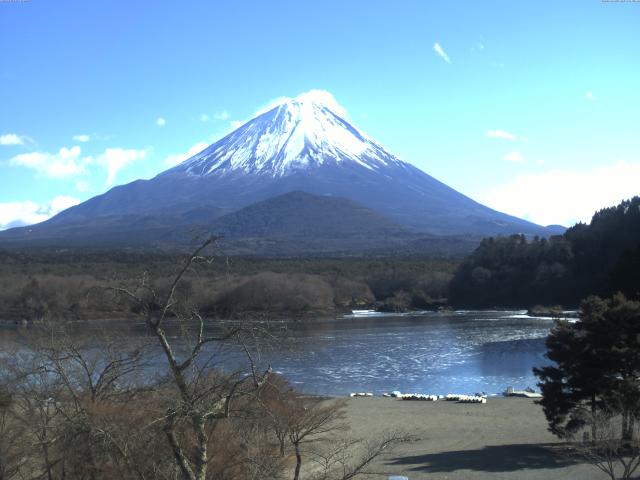 精進湖からの富士山