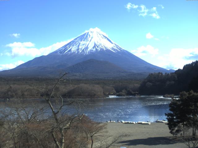 精進湖からの富士山