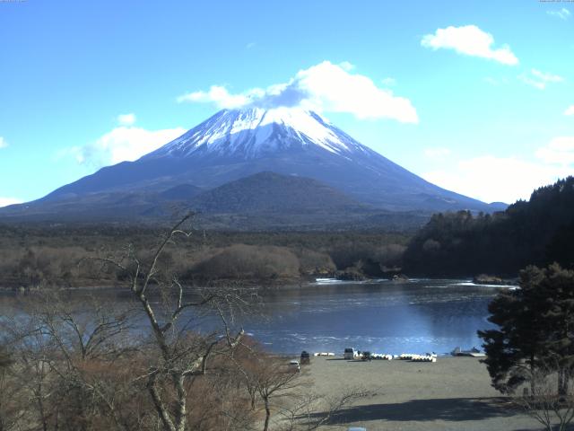 精進湖からの富士山