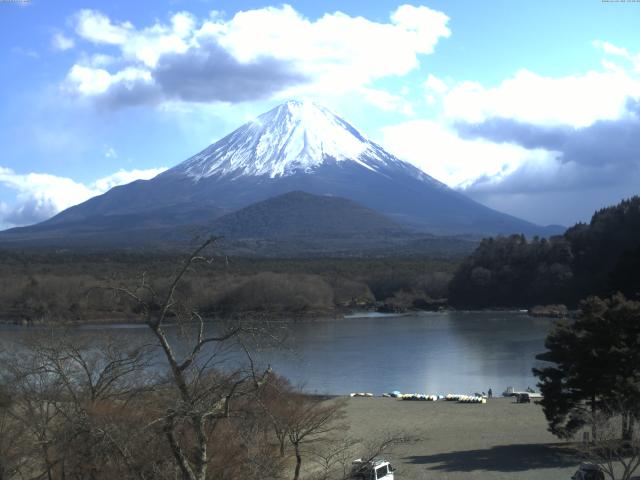 精進湖からの富士山
