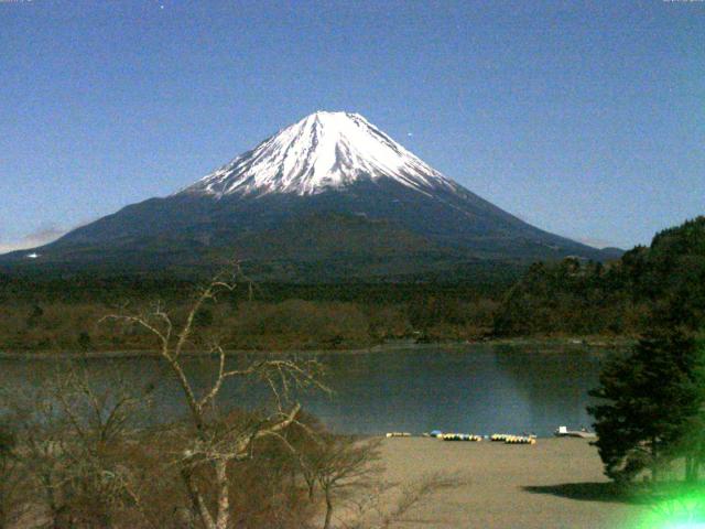精進湖からの富士山