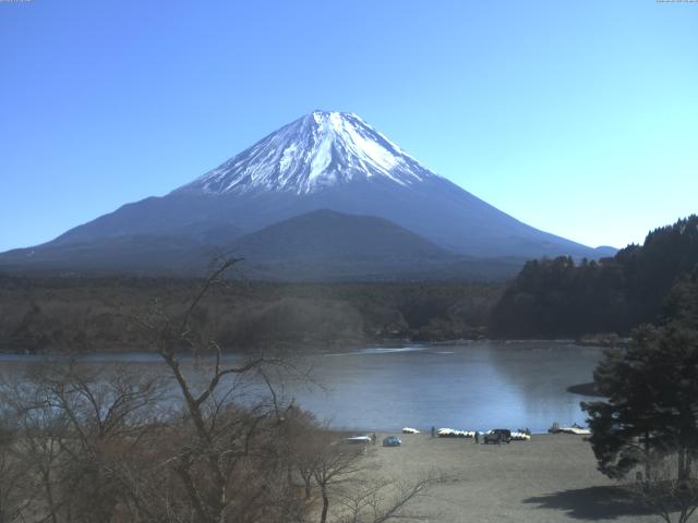 精進湖からの富士山